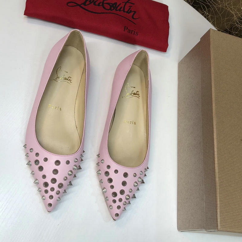 クリスチャンルブタン CHRISTIAN LOUBOUTIN 226-CLJ19006 019年春夏最新入荷 パンプス フラットシューズ とんがりトウ レディース ローファー 靴 通勤