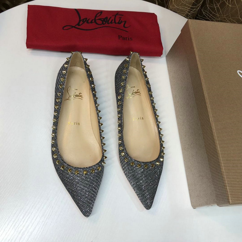 クリスチャンルブタン CHRISTIAN LOUBOUTIN 26-CLJ19007 2019年春夏最新入荷 パンプス フラットシューズ とんがりトウ レディース ローファー 靴 通勤