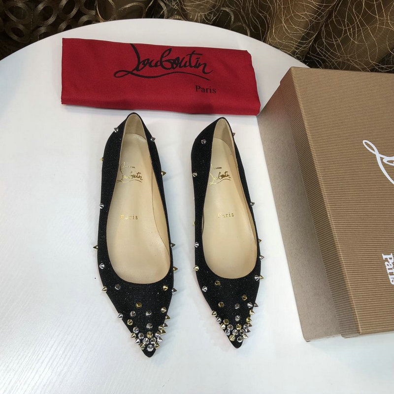 クリスチャンルブタン CHRISTIAN LOUBOUTIN 26-CLJ19004 2019年春夏最新入荷 パンプス フラットシューズ とんがりトウ レディース ローファー 靴 通勤