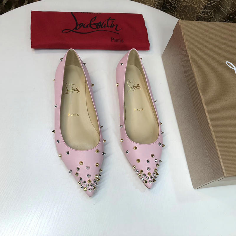 クリスチャンルブタン CHRISTIAN LOUBOUTIN 226-CLJ19005 019年春夏最新入荷 パンプス フラットシューズ とんがりトウ レディース ローファー 靴 通勤