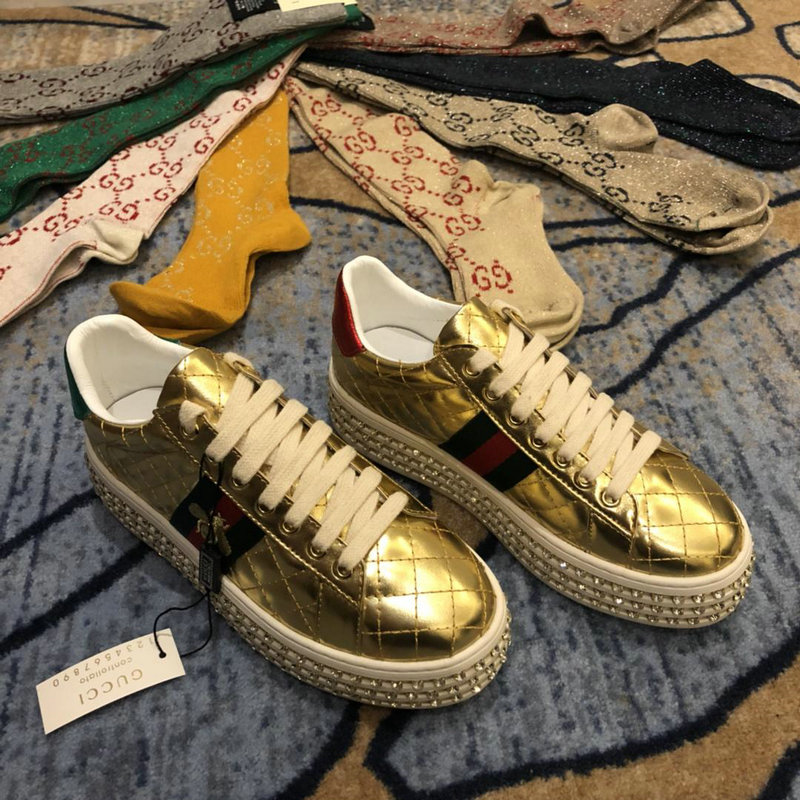 グッチ GUCCI 26-GGJ19007 2019年最新入荷 スニーカー カジュアルシューズ レースアップ スポーツシューズ 通勤 通学 運動会 運動靴 レディース