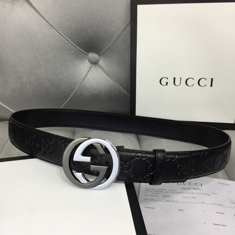グッチ GUCCI 057-GG114984P 2019年最新入荷 ベルト レザー カーフスキン 幅4cm