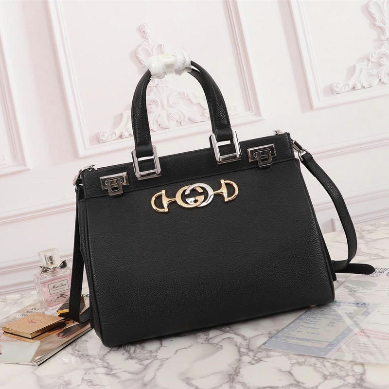 グッチ GUCCI 057-GG569712Q 2019年最新入荷 ズゥミ ミディアム トップハンドルバッグ トートバッグ レザー スモールバッグ