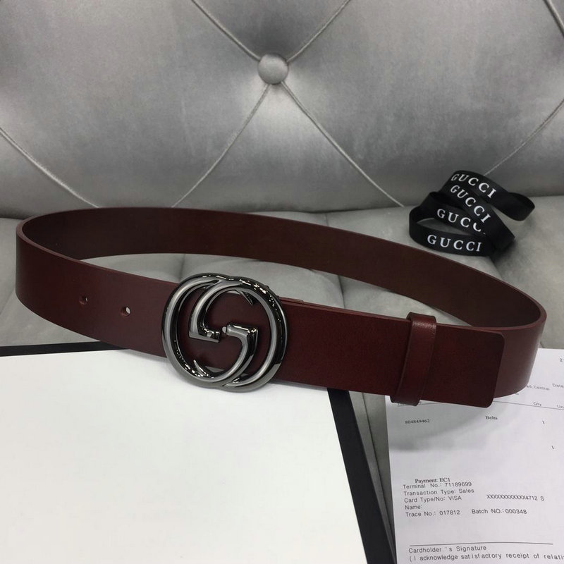 グッチ GUCCI 057-GG368186G 2019年最新入荷 ベルト レザー カーフスキン 幅3.7cm