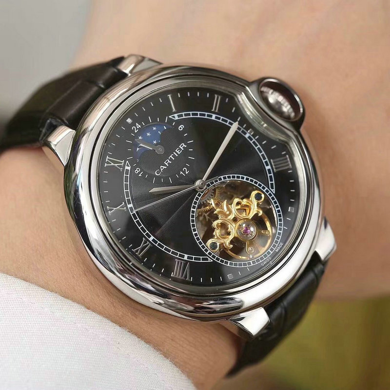 カルティエ CARTIER ZX-CAT19003 2019年最新入荷 バロン ブルー ドゥ カルティエ ウォッチ メンズ オートマチック 自動巻き腕時計 時計 男性用 ムーンフェイズ ウォッチ