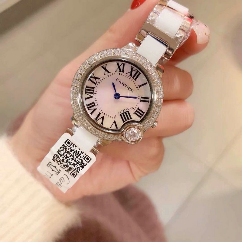 カルティエ CARTIER ZX-CAT19018 2019年最新入荷 バロン ブルー ドゥ ウォッ レディース 腕時計 女性用 セラミックベルト 時計 クォーツ
