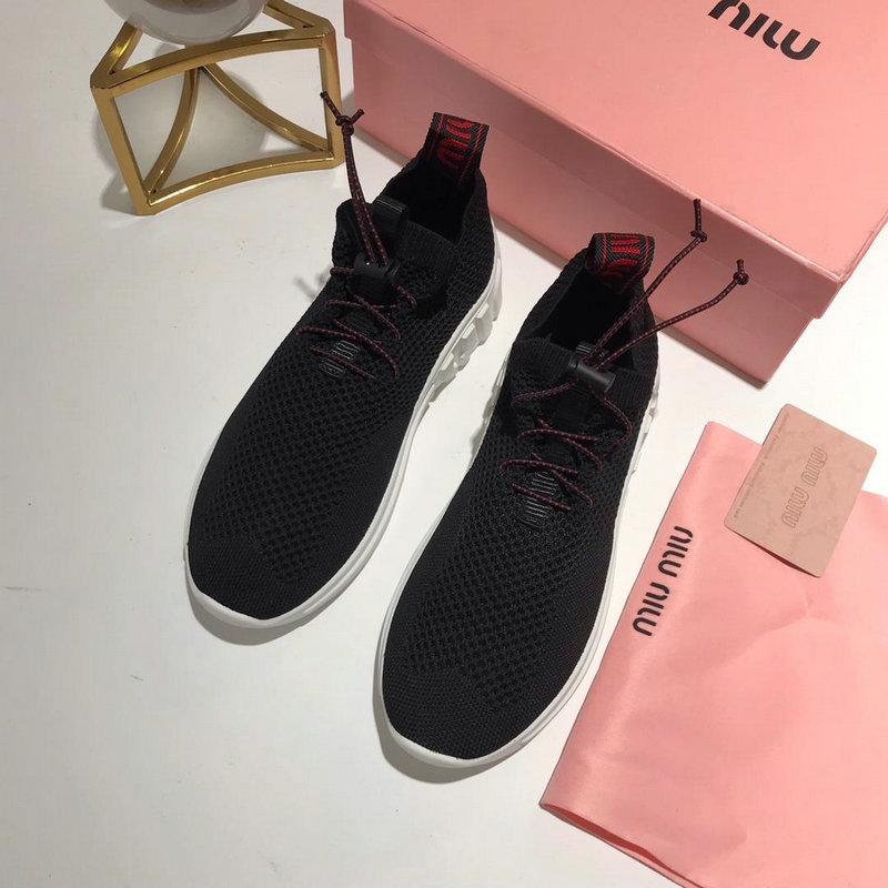 ミュウミュウ MIUMIU 26-MMJ19011 2019年最新入荷 スニーカー レディース スポーツシューズ レースアップシューズ カジュアルシューズ 白 レザー