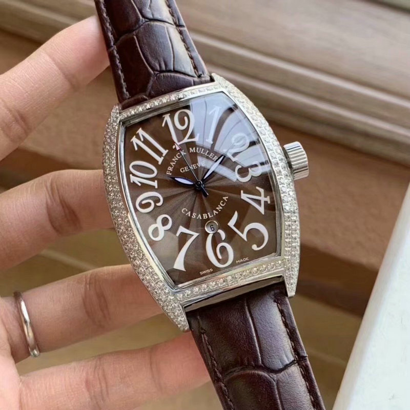 フランクミュラー Franck muller 2019年最新入荷 トノウ・カーベックス デイト ウォッチ メンズ 腕時計 男性用 時計 本革ベルト