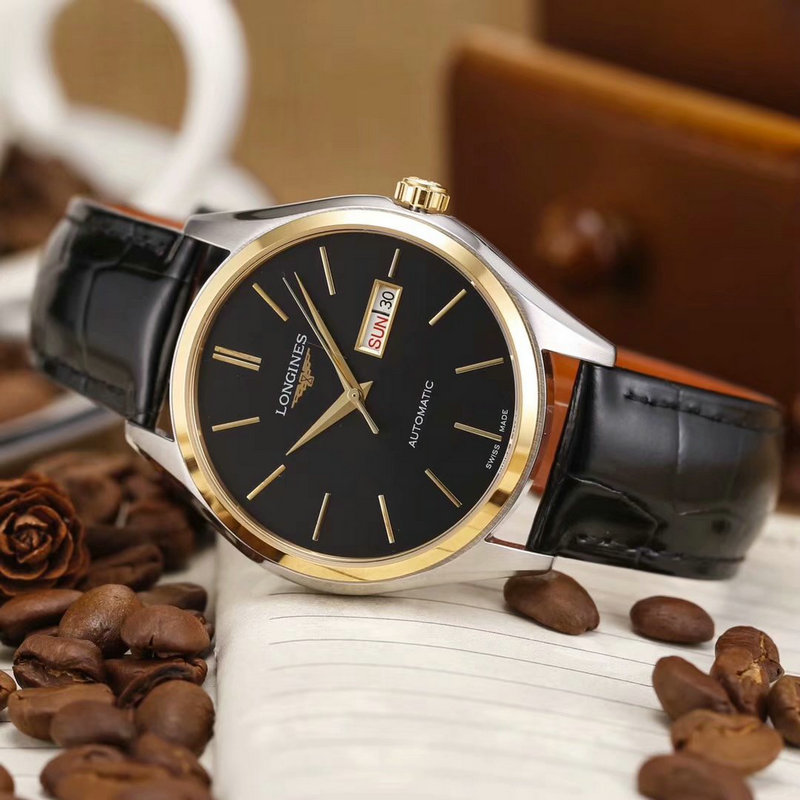 ロンジン LONGINES ZX-LGT19018 2019年最新入荷 レコード ウォッチ オートマチック 腕時計 本革ベルト メンズ 機械式時計 カレンダー付き