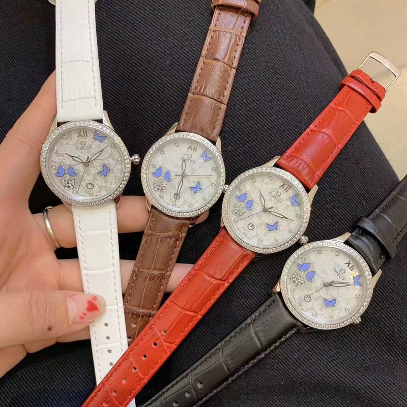 オメガ OMEGA ZX-OMT19025 2019年最新入荷 De Viller CO‑AXIAL Watch デ ヴィル コーアクシャル ウォッチ バタフラ﻿イ 腕時計 レディース 時計