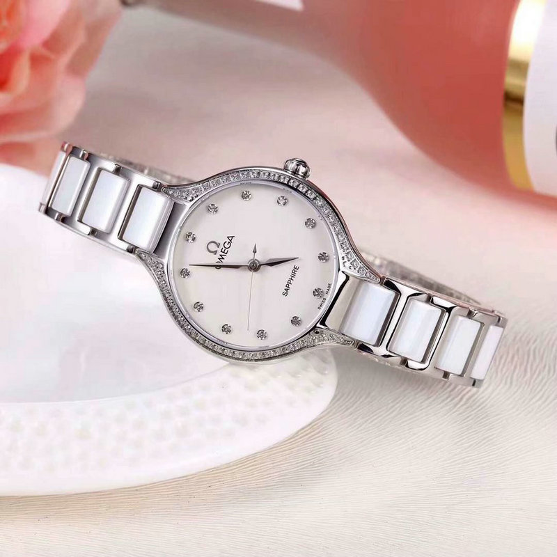 商品名称：オメガ OMEGA ZX-OMT19042 2019年最新入荷 レディース 腕時計 サファイア ウィメンズ ウォッチ 時計 女性用 セラミックベルト 生活防水