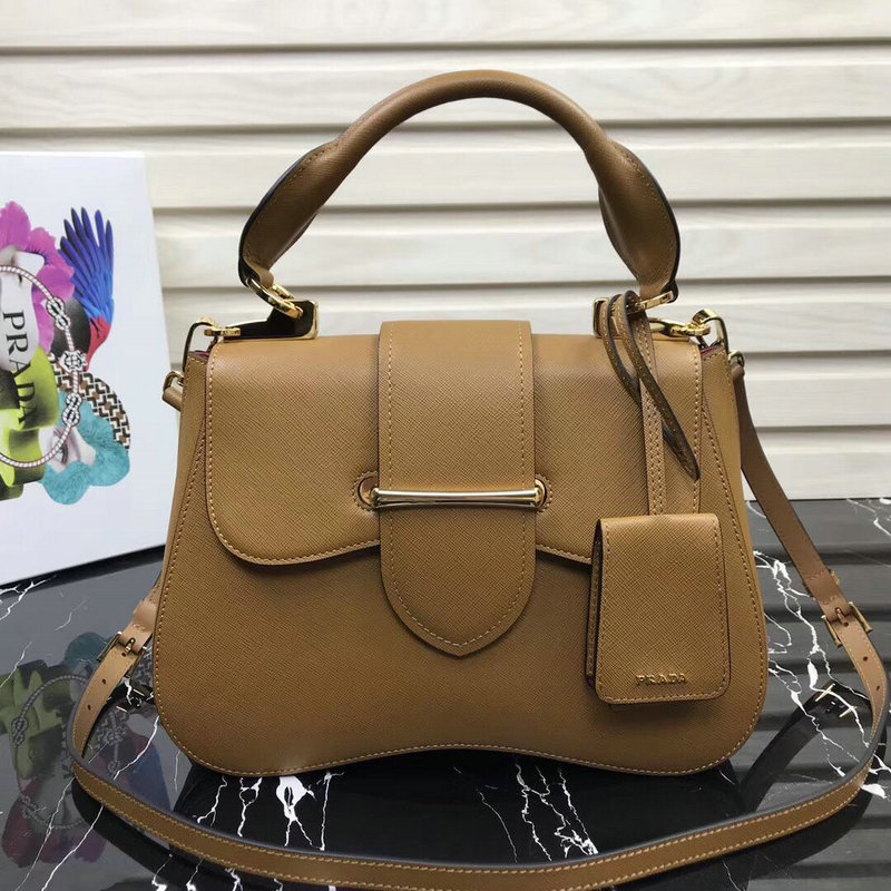 プラダ PRADA 025-PD1BN005 2019年最新作 ハンドバッグ 2way ショルダーバッグ レザー レディースカバン