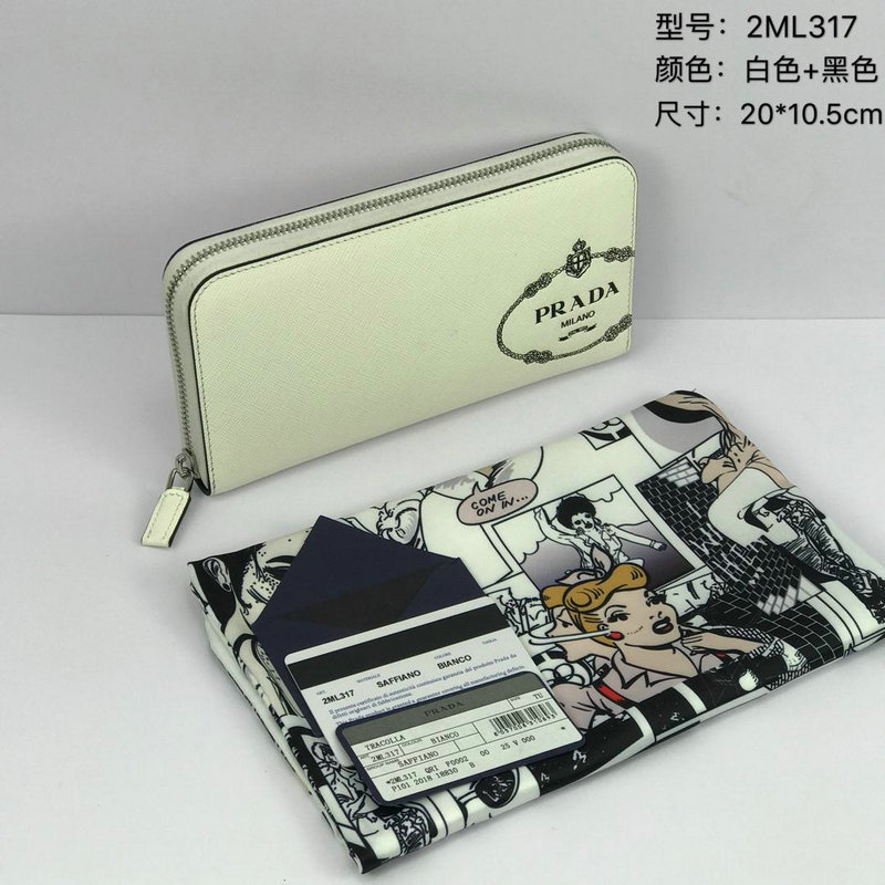 プラダ 025-PD2ML317 2018年新作 ファスナー長財布 ジッピーウォレット