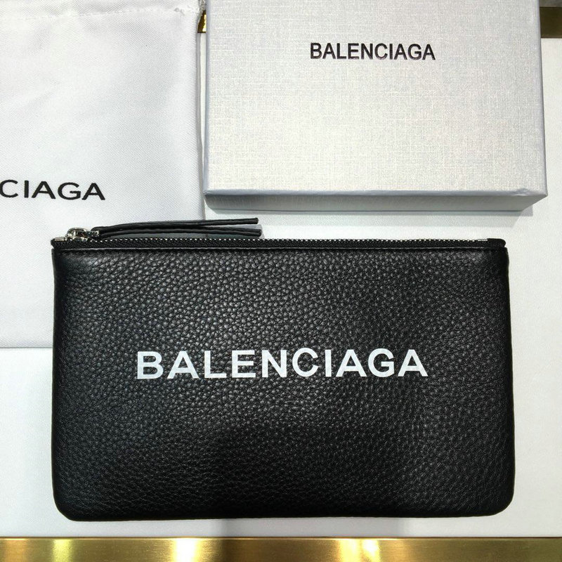 バレンシアガ GH-BAS19006 BALENCIAGA 2019年最新入荷 ジップコインケース ファスナー長財布 小銭入れ レザー 黒