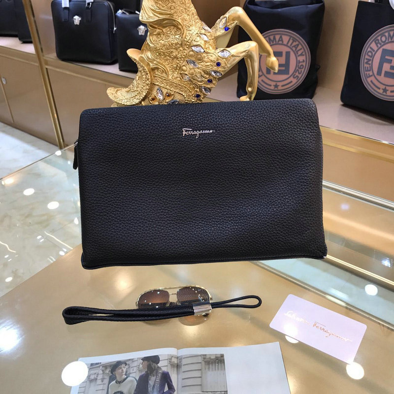 フェラガモ FERRAGAMO GH-FL00570S 2019年最新入荷 手持ちかばん クラッチバッグ ストラップ付き メンズバッグ