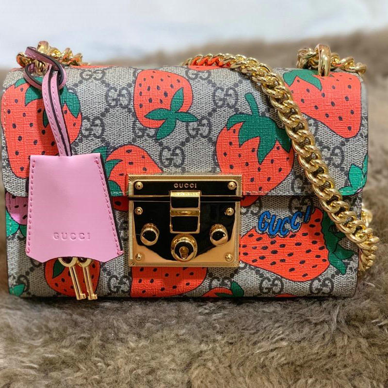 グッチ GUCCI 2GH-GG409487C 019年最新入荷 パドロック GG ストロベリー スモール ショルダーバッグ レディース かばん