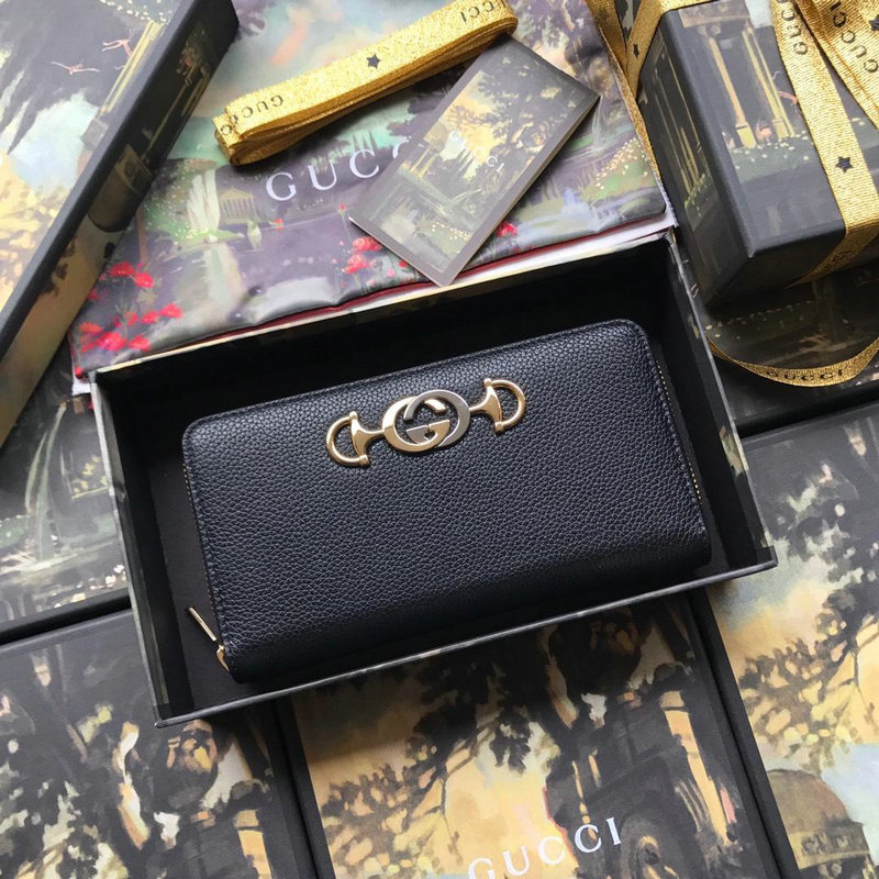 グッチ GUCCI GH-GG570661 2019年最新入荷 ファスナー長財布 ズゥミ レザー ジップアラウンドウォレット