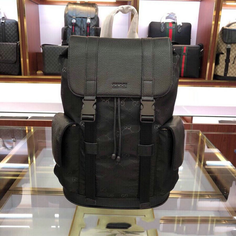 グッチ GUCCI GH-GG450598F 2019年最新入荷 バックパック メンズ リュック シグネチャー レザー リュックサック 大容量 通勤 通学