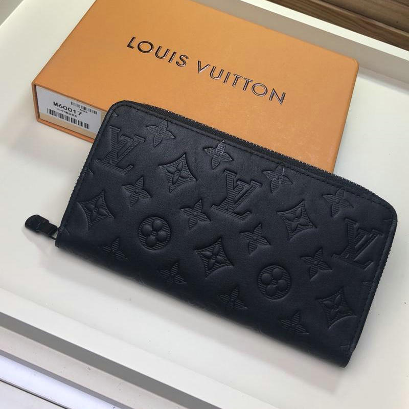 ルイヴィトン LOUISVUITTON GH-M61864Y 2019年最新入荷 ラウンドジップウォレット ファスナー長財布 モノグラムアンプラント 黒