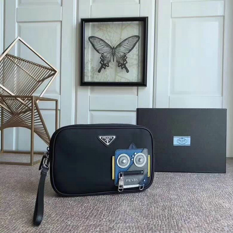 プラダ PRADA GH-PD2NE035Y 2019年最新入荷 手持ちかばん クラッチバッグ メンズかばん カーフスキン 黒