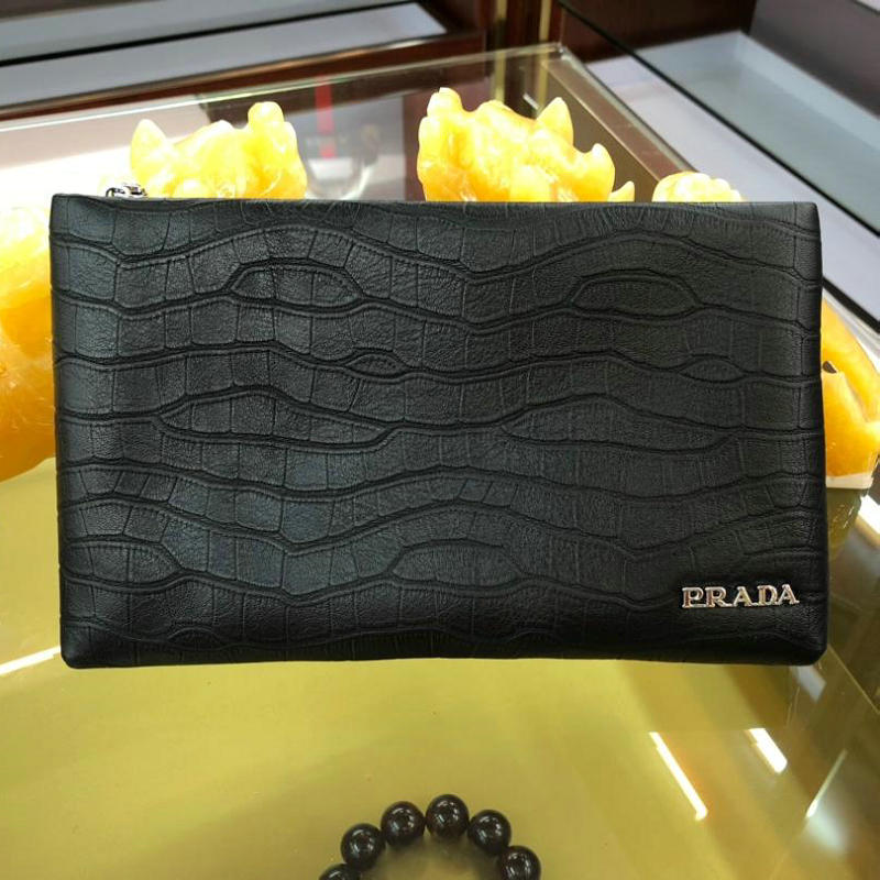 商品名称：プラダ PRADA GH-PD6813S 2019年最新入荷 手持ちかばん クラッチバッグ メンズバッグ かばん レザー 黒 12800