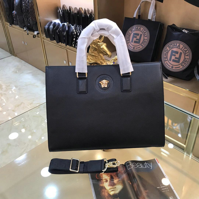 ヴェルサーチ VERSACE GH-VE8755H 2019年最新入荷 ブリーフケース メンズ ビジネスバッグ トートバッグ 2way ショルダーバッグ