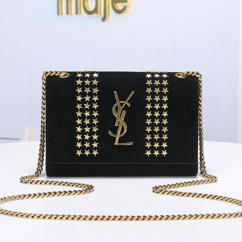 イヴサンローラン Saint laurent YSL GH-YSL471286 2019年最新入荷 斜め掛け ショルダーバッグ レザー レディース チェーンウォレット スエード