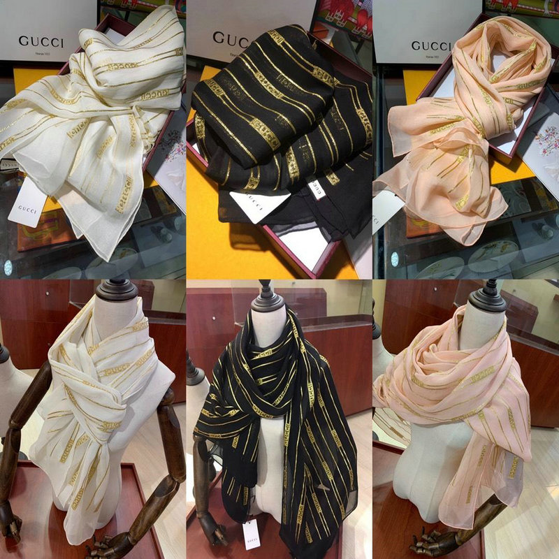 グッチ GUCCI AN-WJGG19001 2019年春夏最新入荷 マフラー ショール ネッカチーフ シルク レディース