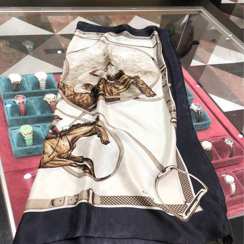 グッチ GUCCI   AN-WJGG19002 2019年春夏最新入荷 マフラー ショール ネッカチーフ シルク レディース