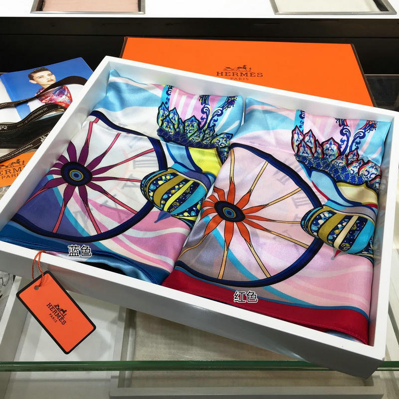 エルメス HERMES AN-WJHE19013 2019年春夏最新入荷 マフラー スカーフ ショール ネッカチーフ シルク レディース