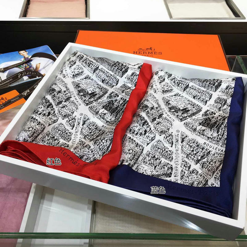 エルメス HERMES AN-WJHE19017 2019年春夏最新入荷 マフラー スカーフ ショール ネッカチーフ シルク レディース