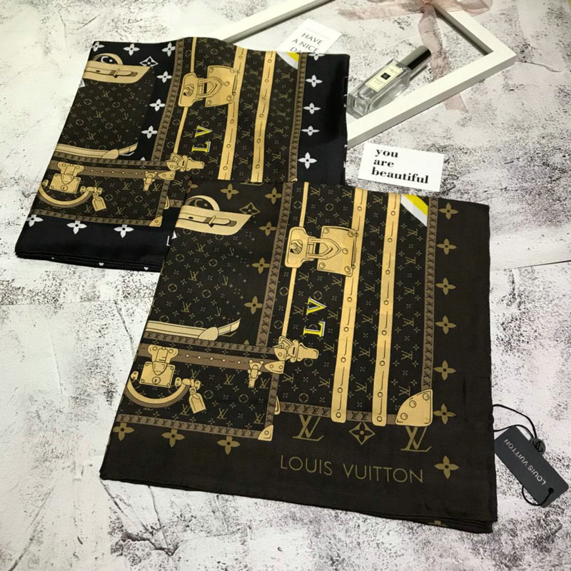 ルイヴィトン LOUISVUITTON AN-WJLV19006 2019年春夏最新入荷 マフラー スカーフ ショール ネッカチーフ シルク