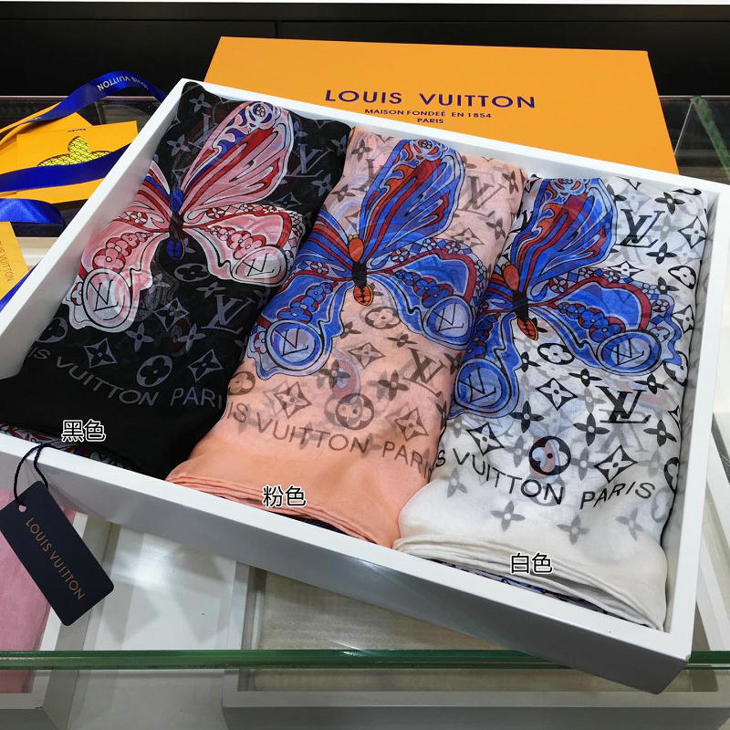 ルイヴィトン LOUISVUITTON AN-WJLV19009 2019年春夏最新入荷 マフラー スカーフ ショール ネッカチーフ シルク