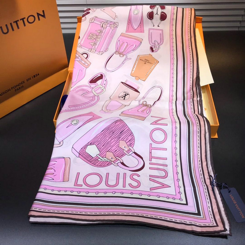 ルイヴィトン LOUISVUITTON  AN-WJLV19017 2019年春夏最新入荷 カレ エセンシャル LV マフラー スカーフ ショール ネッカチーフ シルク M71508 M71510