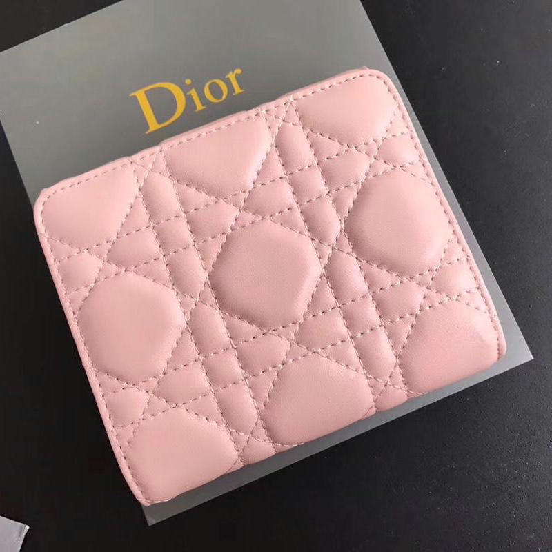 クリスチャンディオール CHRISTIAN DIOR 182-CD0244 2019年最新入荷 三つ折り短財布 カードケース コインケース 札入れ付き ラムスキン