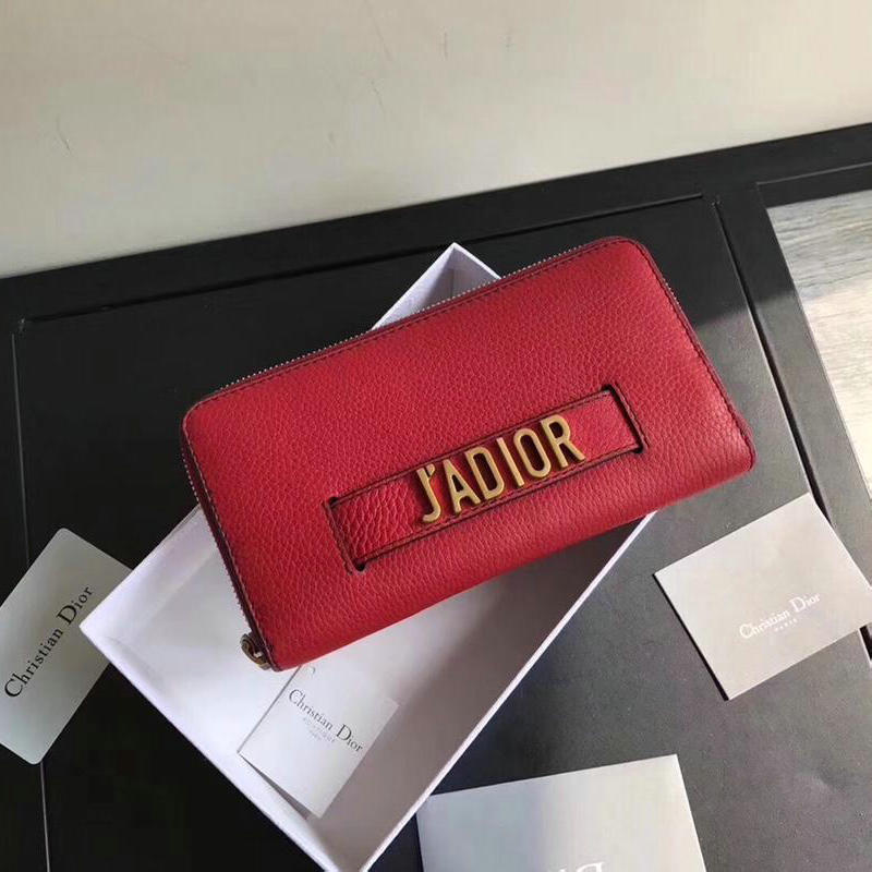 クリスチャンディオール CHRISTIAN DIOR 2019年最新入荷 J'ADIOR ジップウォレット ファスナー長財布 カーフスキン