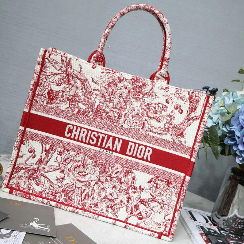クリスチャンディオール CHRISTIAN DIOR 2019年最新入荷 Book Tote ブック トートバッグ ハンドバッグ 刺繍入り