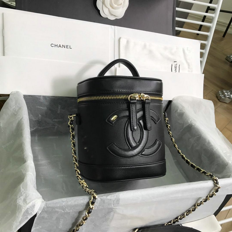 シャネル CHANEL CC-CH0323PQ 2019年最新入荷 ヴァニティー ケース ショルダーバッグ 化粧かばん バケットバッグ ラムスキン
