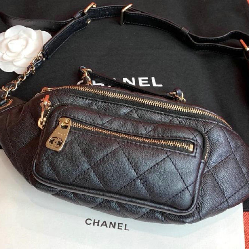 シャネル CHANEL CC-CH0556 2019年最新入荷 ウエスト バッグ ボディバッグ チェストバッグ ベルトバッグ グレインド カーフスキン