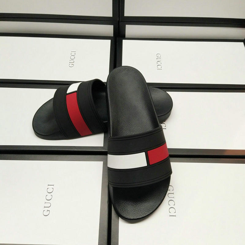 グッチ GUCCI 26-GGJ19056 2019年最新入荷 ビーチサンダル スリッパ ミュール メンズ レディース レザー 黒