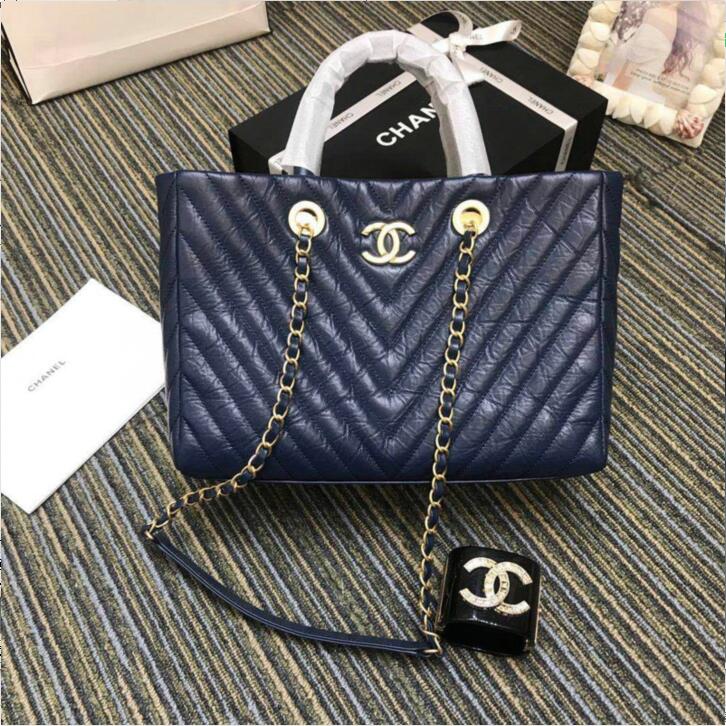 CHANEL シャネルCC-CH57974VL  2019年最新作 ラージ ショッピングバッグ ハンドバッグ 2way ショルダーバッグ カーフスキン レディース