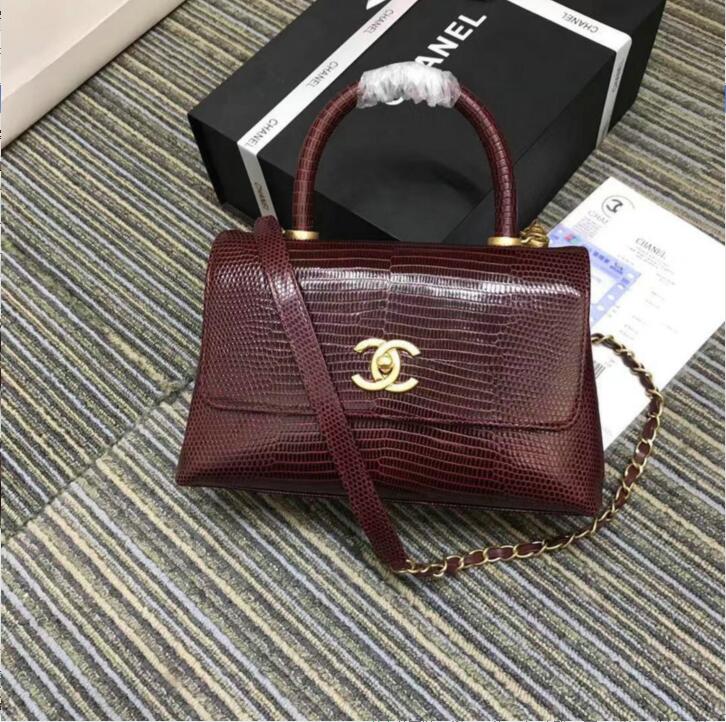 商品名称：CHANEL シャネル CC-CH93050XJ 2019年最新作 スモール トップハンドル フラップ バッグ 2way ショルダーバッグ トカゲ柄 レディース 通勤