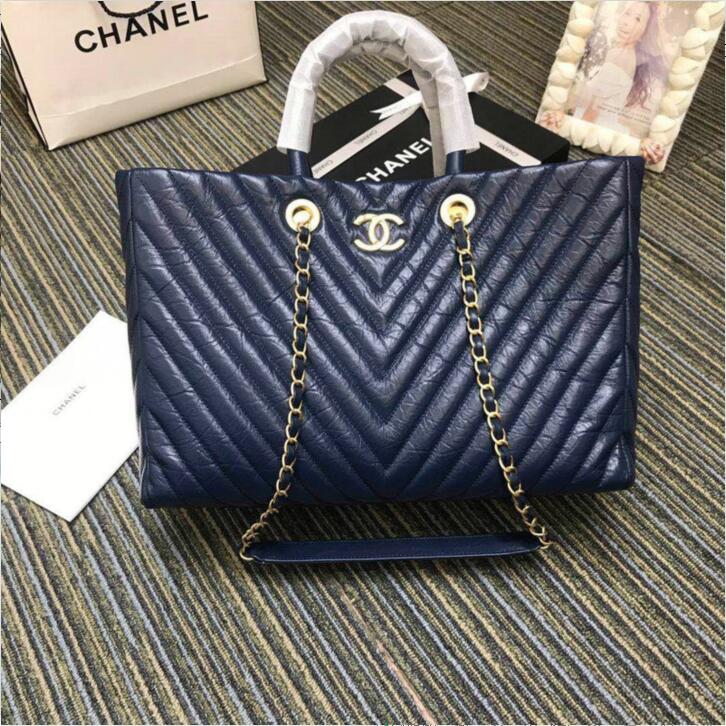 CHANEL シャネル CC-CH93525VL 2019年最新作 ラージ ショッピングバッグ ハンドバッグ 大容量 レディース トートバッグ キャビアスキン