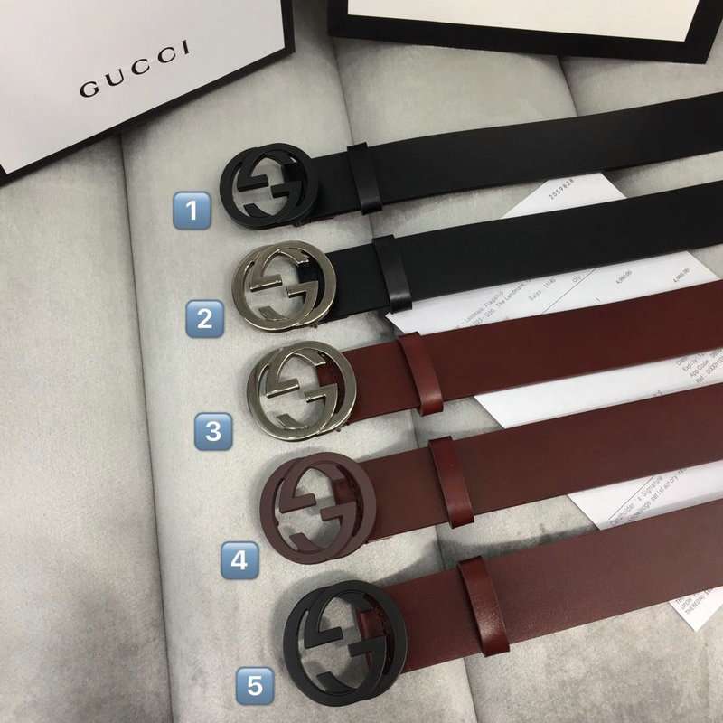 グッチ GUCCI 057-GG368186 2019年最新入荷 ベルト レザー G バックル カーフスキン 幅3.7cm