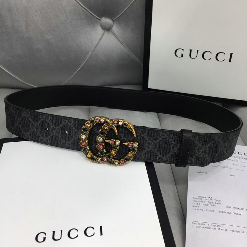 グッチ GUCCI 057-GG411924Z 2019年最新入荷 ベルト ダブル G バックル レザー カーフスキン 幅4cm