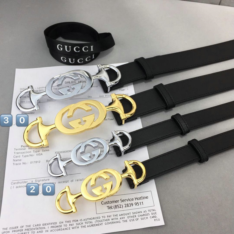 グッチ GUCCI 057-GG409417M 2019年最新入荷 ベルト レザー G バックル カーフスキン 幅3cm