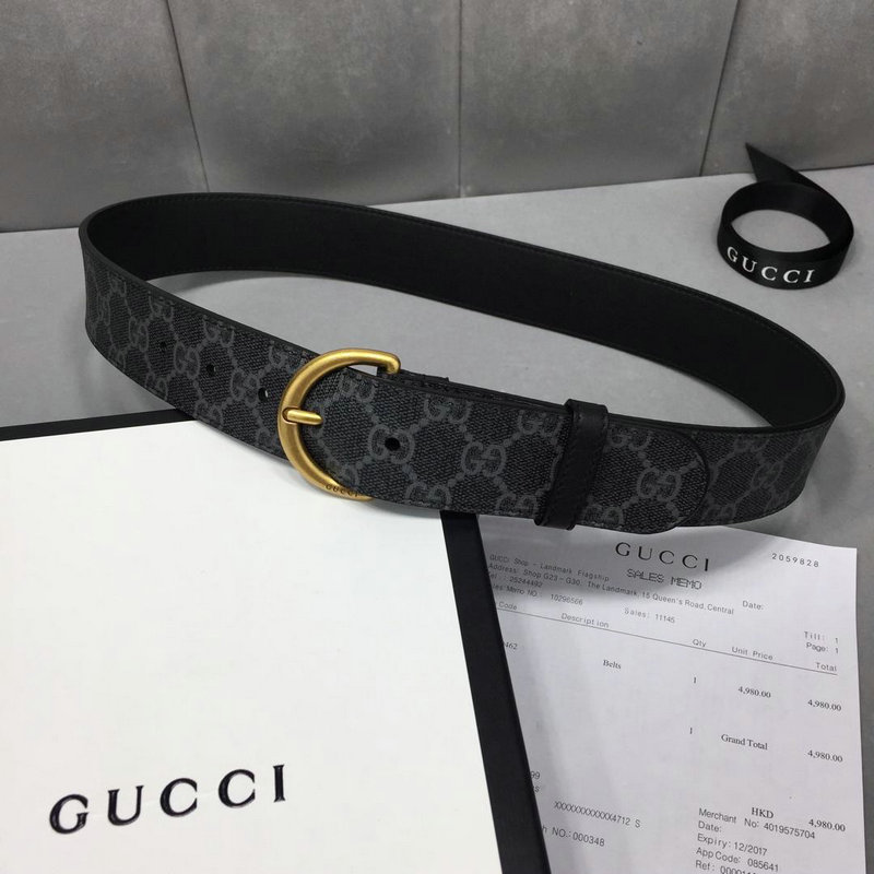 商品名称：グッチ GUCCI 057-GG411924A 2019年最新入荷 ベルト レザー カーフスキン 幅4cm