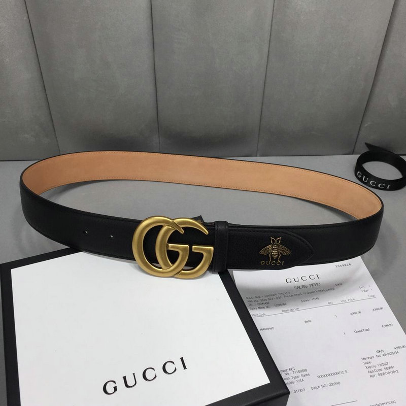 商品名称：グッチ GUCCI 057-GG523307G 2019年最新入荷 ベルト レザー カーフスキン 幅4cm