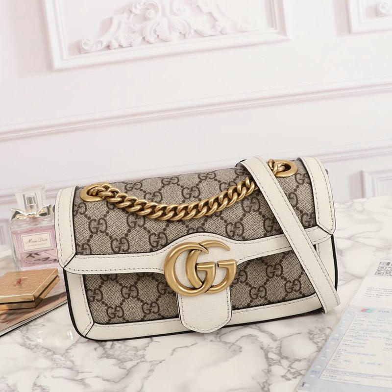 グッチ GUCCI 057-GG446744B 2019年最新入荷 GGマーモント ショルダーバッグ キルティング レディースかばん キャンパス