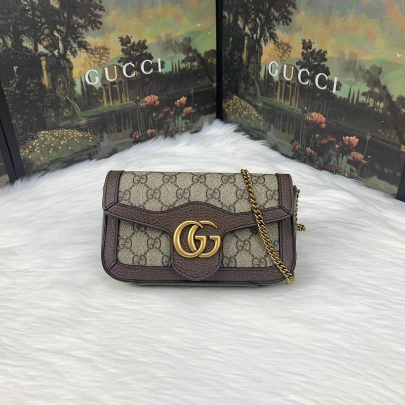 グッチ GUCCI 2019年最新入荷 GGマーモント キルティングレザー スーパーミニバッグ 斜め掛け ショルダーバッグ